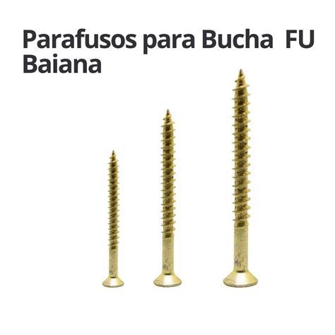 Kit Parafuso Para Bucha FU Baiana Tijolo Bloco Furado Vazado Oco