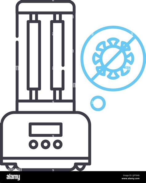 Icono De L Nea Del Robot De Desinfecci N S Mbolo De Contorno