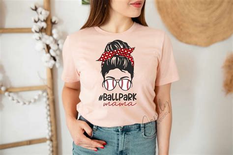 Messy Bun Ballpark Mama Svg Baseball Mom Svg Cut File For Etsy