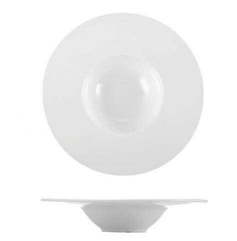 Тарелка фарфоровая для пасты с широким бортом Extra white 235мм Helios ...