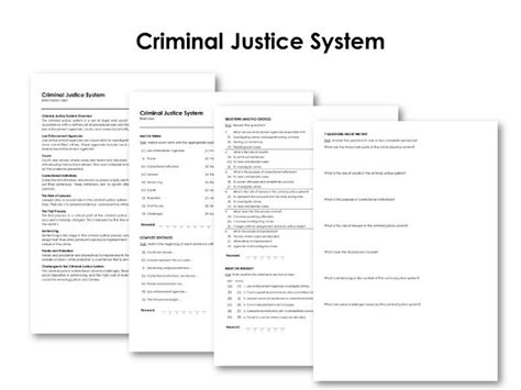 Criminal Justice System Docx Teaching Resources