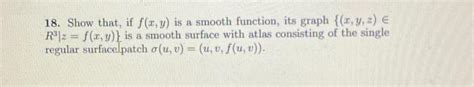 Solved Show That If F X Y Is A Smooth Function Its Chegg