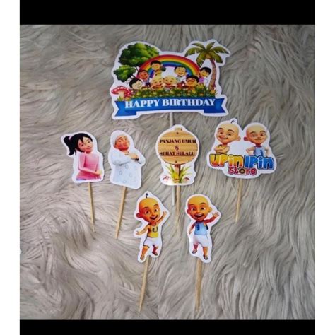 Jual Topper Cake Ulang Tahun Karakter Upin Ipin Shopee Indonesia