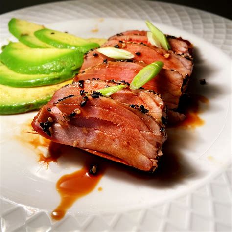 Teriyaki Tuna Steak with Avocado – AirGO recipes by EZCuisine