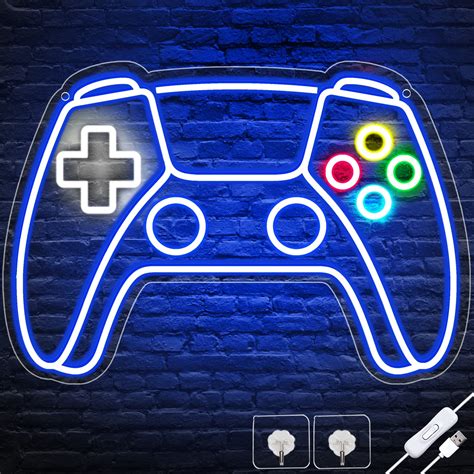 Gamer Neon Sign, Gamepad Shaped LED Neon Sign for Gamer Room Decor ...