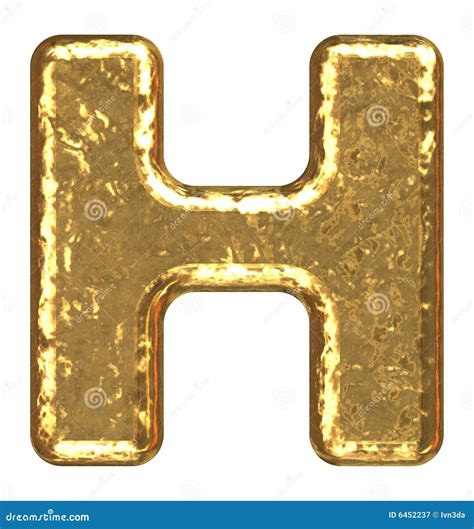 Golden Font Letter H Stock Illustration Illustration Of Alphabet