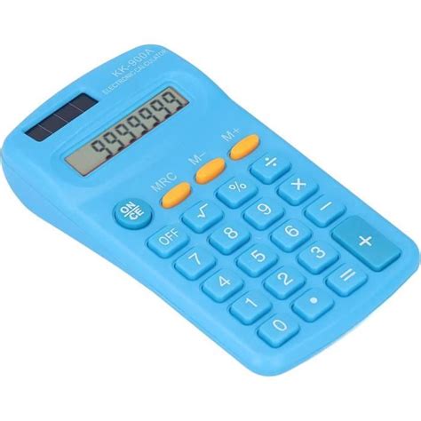 Mini Calculatrice Batterie Solaire à 8 Chiffres Double Alimentation