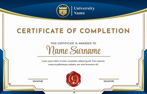 University Certificate Template 23150613 Vector Art At Vecteezy