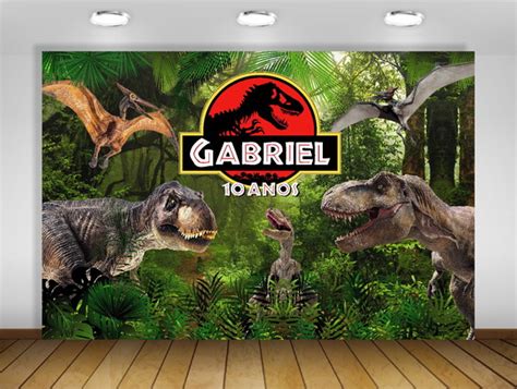 Painel Jurassic Park Compre Produtos Personalizados No Elo