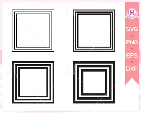 Square Frame Svg File, Square Frame Svg, Square Svg, Frame, Geometric ...