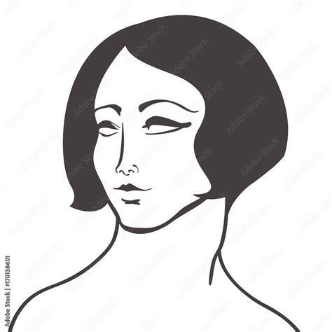 Black beauty woman face vector isolated Stock Vector | Adobe Stock