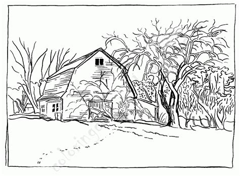 Barn Coloring Pages