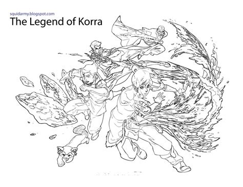 Avatar Legend Of Korra Coloring Pages Free Printable Coloring Sheets