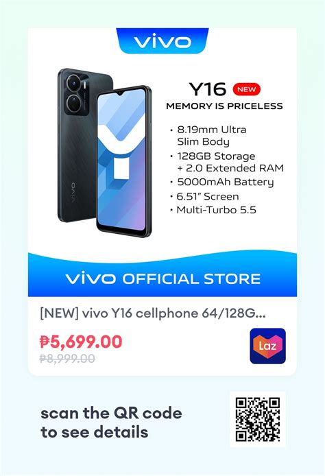 NEW Vivo Y16 Cellphone 64 128GB ROM Mobile Phone 5000mAh Battery