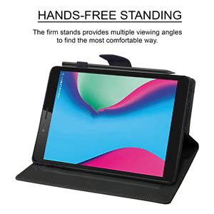 Tgk Leather Folio Flip Stand Case Cover For Lava Tab T N Tablet Black