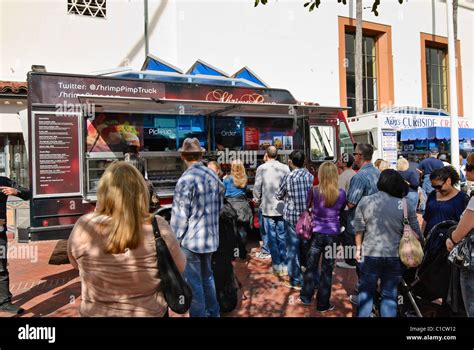 Food truck festival Stock Photo - Alamy