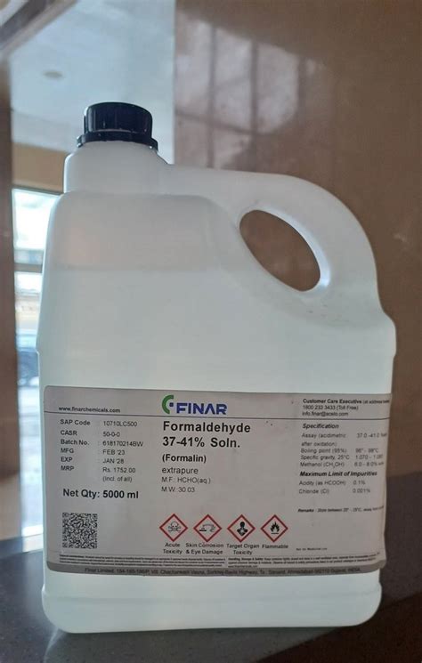 FORMALDEHYDE 37 Liquid For Surface Disinfectant At Rs 35 Kg In Ahmedabad