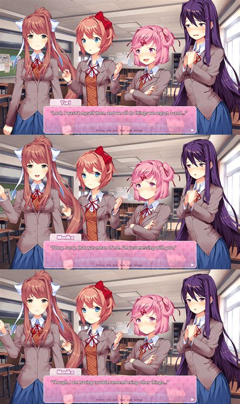 Flustered Monika With Other Monikas R Ddlc