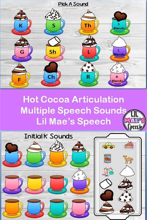 Hot Cocoa Articulation Speech Articulation Activities Mae
