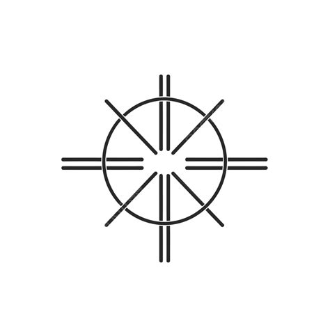 Black Compass Symbol On A Light Background Vector Lineal Icon