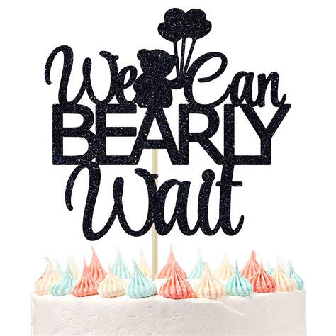 Buy Ferastar We Can Bearly Wait Baby Shower Cake Topper Baby Bear