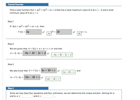 Solved Find A Cubic Function F X Ax 3 Bx 2 Cx D Chegg