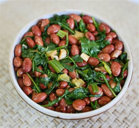 Pink Beans with Spring Greens