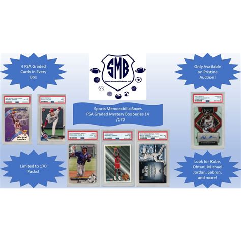 Sports Memorabilia Boxes PSA Graded Mystery Box Series 14 Pristine