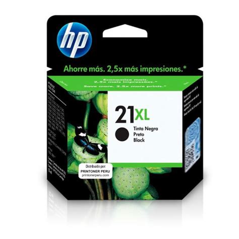 Cartucho De Tinta HP 21XL Negro Mayor Capacidad Prin Toner Perú