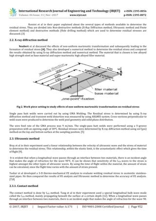 Review On Determination Of Residual Stress In Weldments Pdf