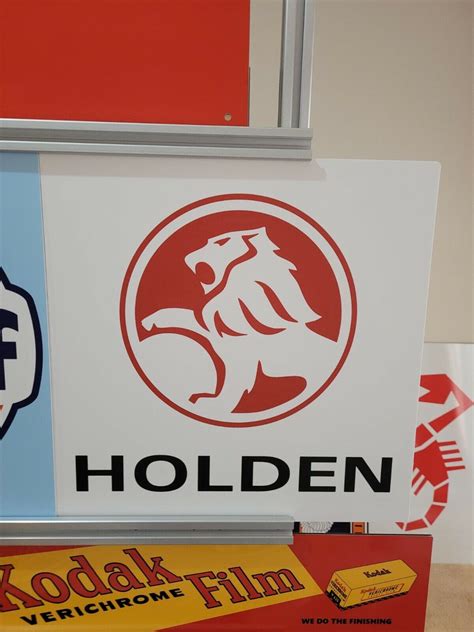 Garage Sign Holden Lion White Square Ebay