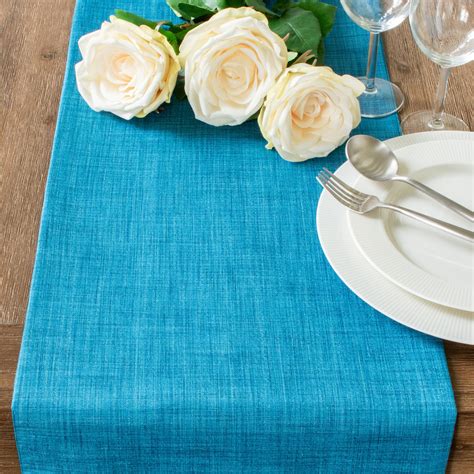 Turquoise Extra Long Table Runner 144 Inches For Dining Etsy