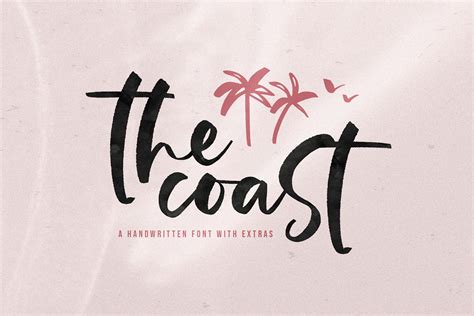 The Coast Font Bold Handwritten Script Font With Extra | Etsy