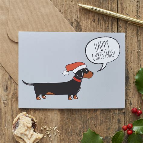 Dachshund Christmas Card £147 Mischievous Mutts Greeting Cards