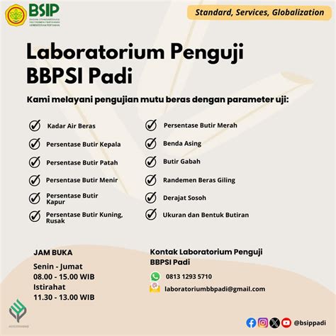 Bbpsi Padi Pengujian Dan Kesesuaian Standar