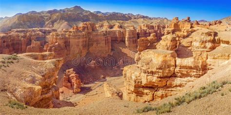 Charyn Canyon In Almaty Region Of Kazakhstan Beautiful View Of The