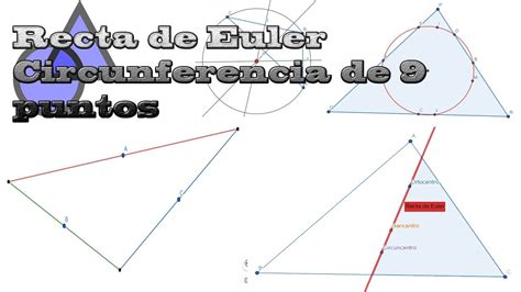 Recta De Euler Y Circunferencia De Los 9 Puntos Geogebra Youtube