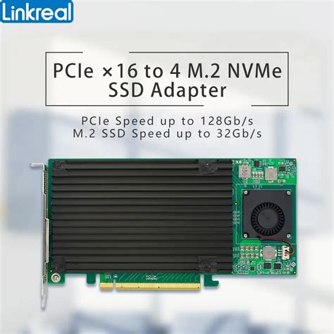 Linkreal Quad M Nvme Ssd Pcie X Adapter With Plx Pci Express