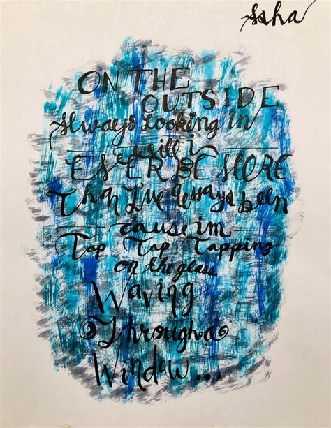 Waving through a window dear Evan Hansen calligraphy fanart Inspiración