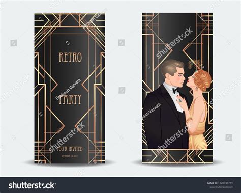 Vintage Art Deco Invitation Template