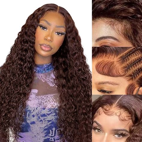 Amazon Faba Chocolate Brown Lace Front Wigs Human Hair Inch