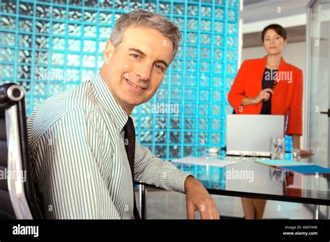 Mature Man Smiling Portrait Stock Photo Alamy