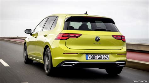 2020 Volkswagen Golf 8 (Color: Lemon Yellow) - Rear Three-Quarter ...