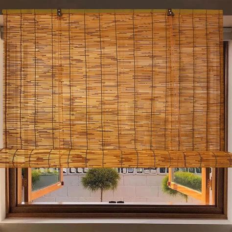 Amazon Outdoor Blinds Roll Up Shade Retro Bamboo Roll Up Roman