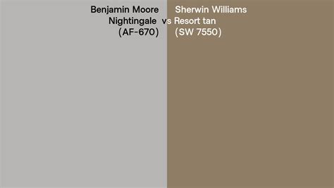 Benjamin Moore Nightingale Af Vs Sherwin Williams Resort Tan Sw