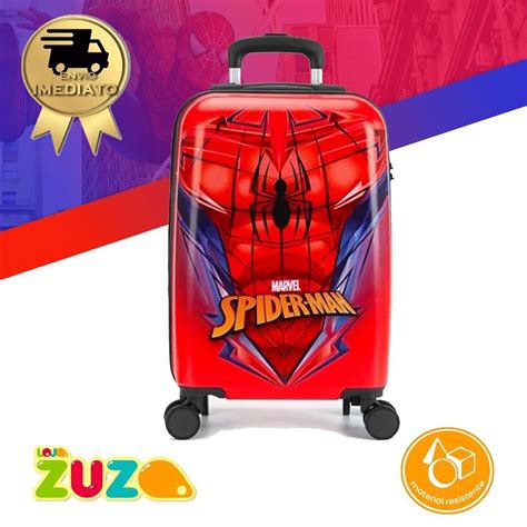 Mala Viagem Rigida Rodas 360 Homem Aranha Spider Man Mochila