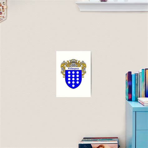 "Velasquez Coat of Arms/Family Crest" Art Print by carpediem6655 ...