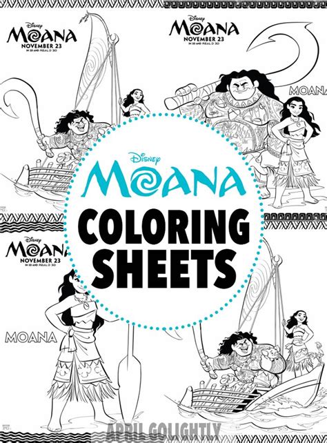 Moana Coloring Sheets Free Printables From The New Disney Movie Moana