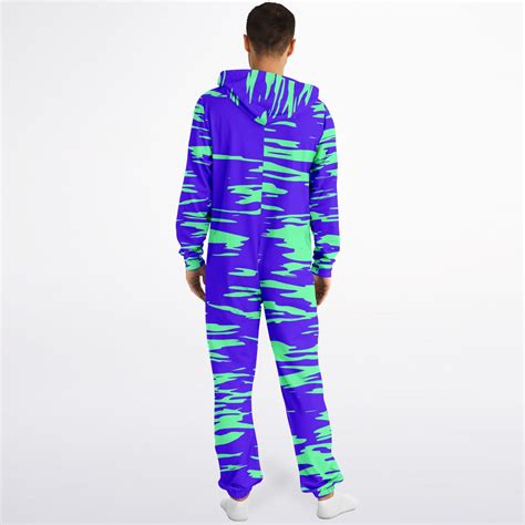 Purple Mint Rave Zebra Adult Unisex Onesie Bigtexfunkadelic