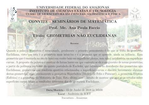 Pdf Convite Semin Rios De Matem Tica Prof Me Ana Paula